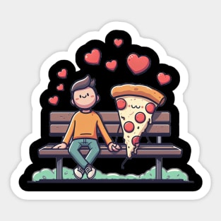 In a Relationship with Pizza. Sorry, Humans Sticker